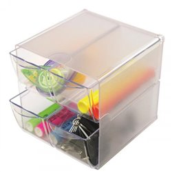 ORGANIZADOR MODULAR CON CUATRO CAJONES DE 16,5X7X7 TRANSPARENTE DEFLECTO 350301