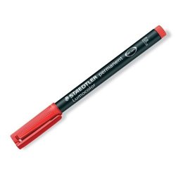 MARCADOR LUMOCOLOR PERMANENTE PUNTA FINA 0,6MM. ROJO STAEDTLER 318-2