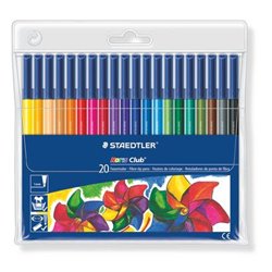 ESTUCHE 20 ROTULADORES NORIS CLUB PUNTA FIBRA SIMETRICA SURTIDOS STAEDTLER 326 WP20