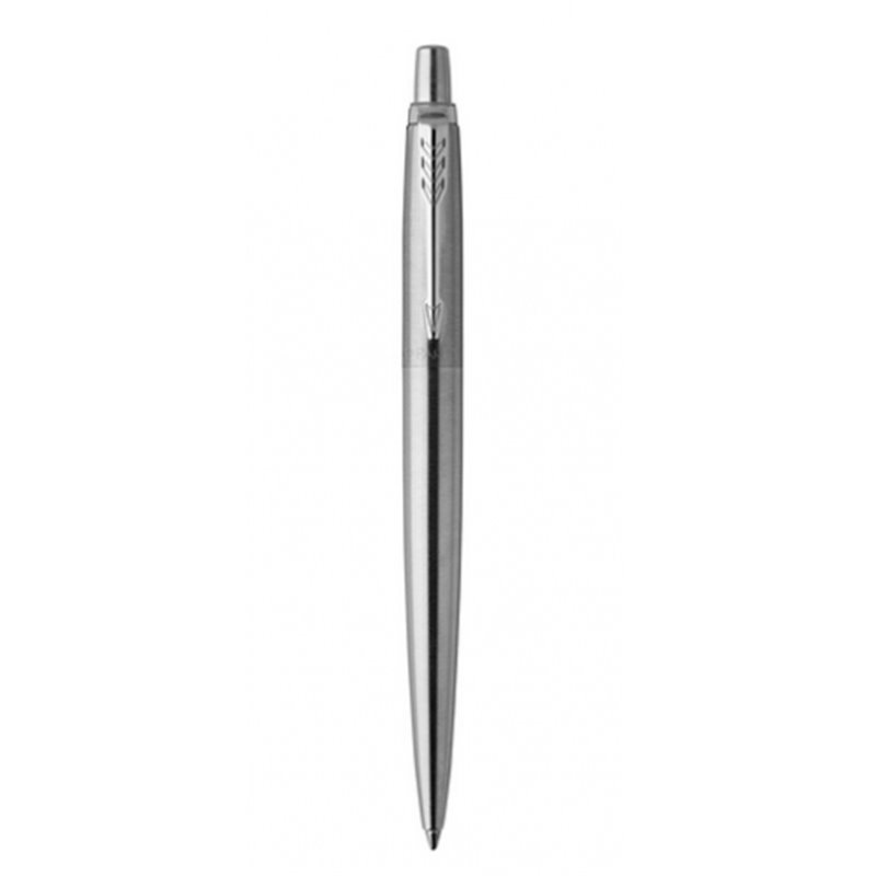 BOLÍGRAFO RETRÁCTIL JOTTER DE ACERO INOXIDABLE CON PUNTO MEDIO DE ADORNO DE CROMO TINTA AZUL PARKER 1953170