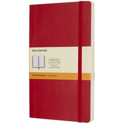 LIBRETA CLASICA TAPA BLANDA ROJO ESCARLATA L (13X21CM) RAYADA MOLESKINE QP616F2
