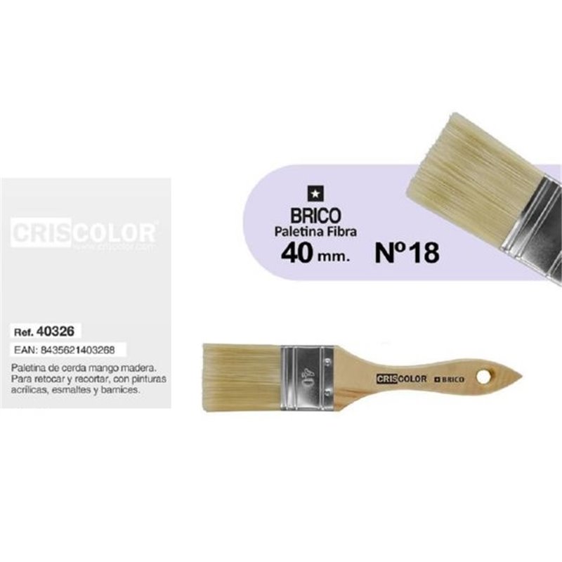 PALETINA BROCHA DE MADERA FRIBRA