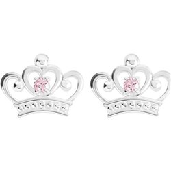 Pendientes Corona Princesas Disney plata