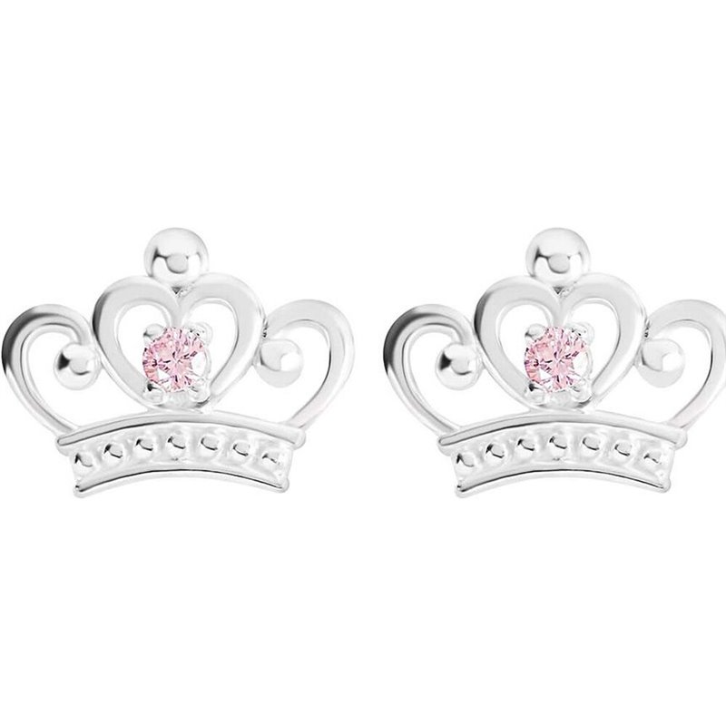 Pendientes Corona Princesas Disney plata