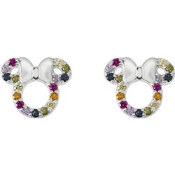 Pendientes Rainbow Minnie Disney plata