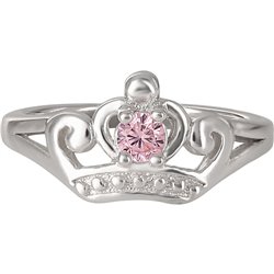Anillo Corona Princesas Disney plata