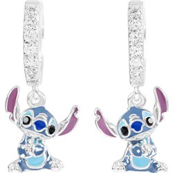 Pendientes Charm Stitch Disney plata