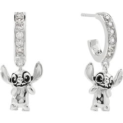Pendientes Charm Stitch Disney plata
