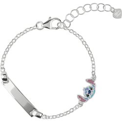Pulsera placa Stitch Disney plata