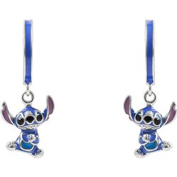 Pendientes Charm Stitch Disney plata