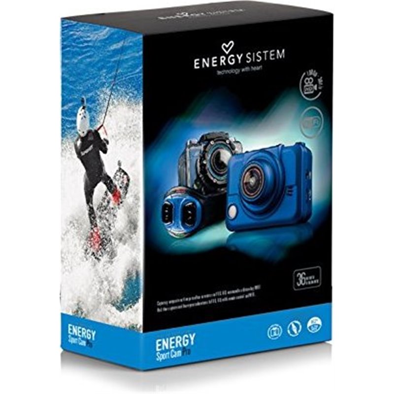 Energy Sport Cam Pro (Full HD 1080p 30fps, WI-FI, Mando Remoto, Accesorios Pro Pack)