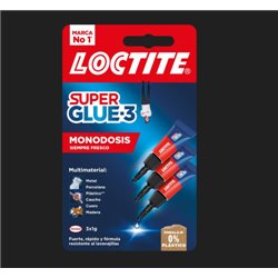 ADHESIVO INSTANTANEO SUPER GLUE-3X1GR. MONODOSIS LOCTITE 2961387