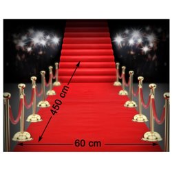 TAPETE ROJO DECORACION