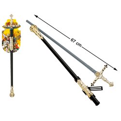SOLAPA ESPADA GUERRERO C/FUNDA 67CM