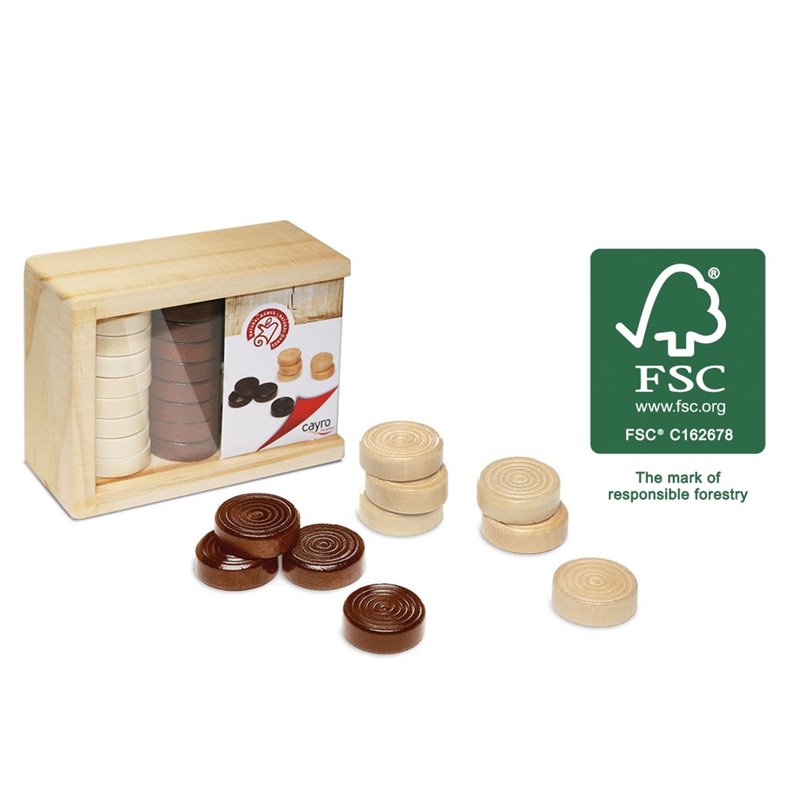 Damas Fichas de Madera