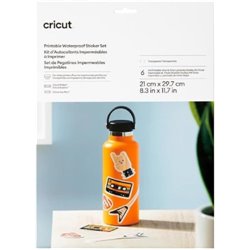CRICUT STICKER SET WATER PROOF A4 - 6 SHEETS (TRANSPARENT)