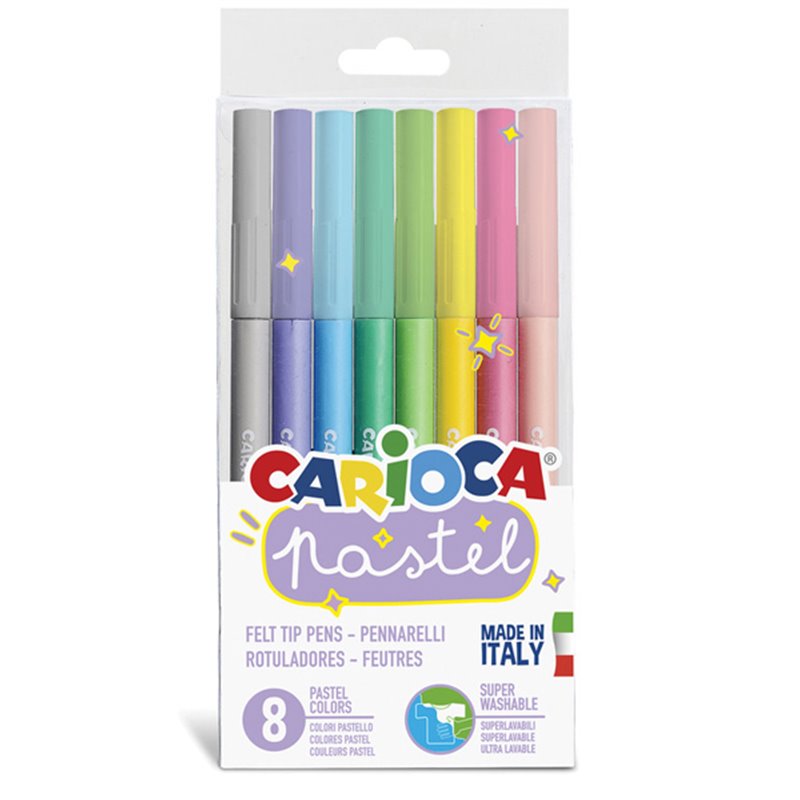 ROTULADORES PASTEL X 8 CARIOCA