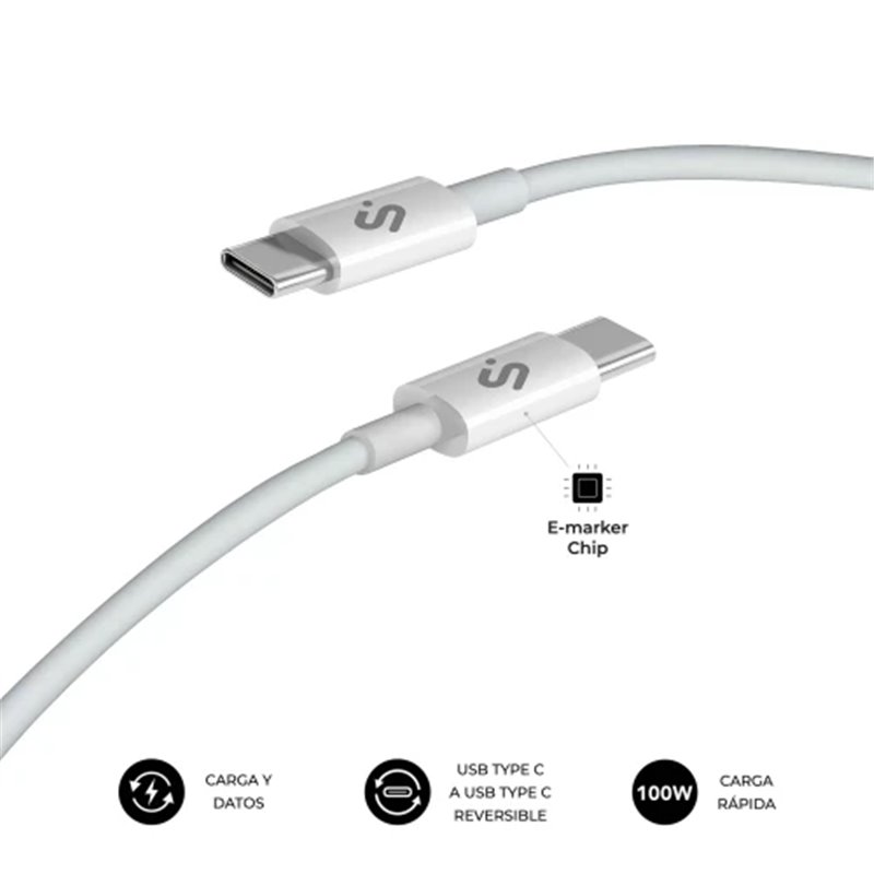 SUBBLIM CABLE POWERMAG LED 100W C-C 2M