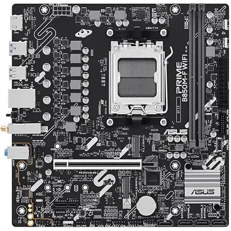 PLACA ASUS PRIME B850M-F WIFI,AMD,AM5,B850,2DDR5,128GB,1HDMI,4SATA3+2M.2,GBLAN+WIFI6+BT5.3,5USB3.2,MATX