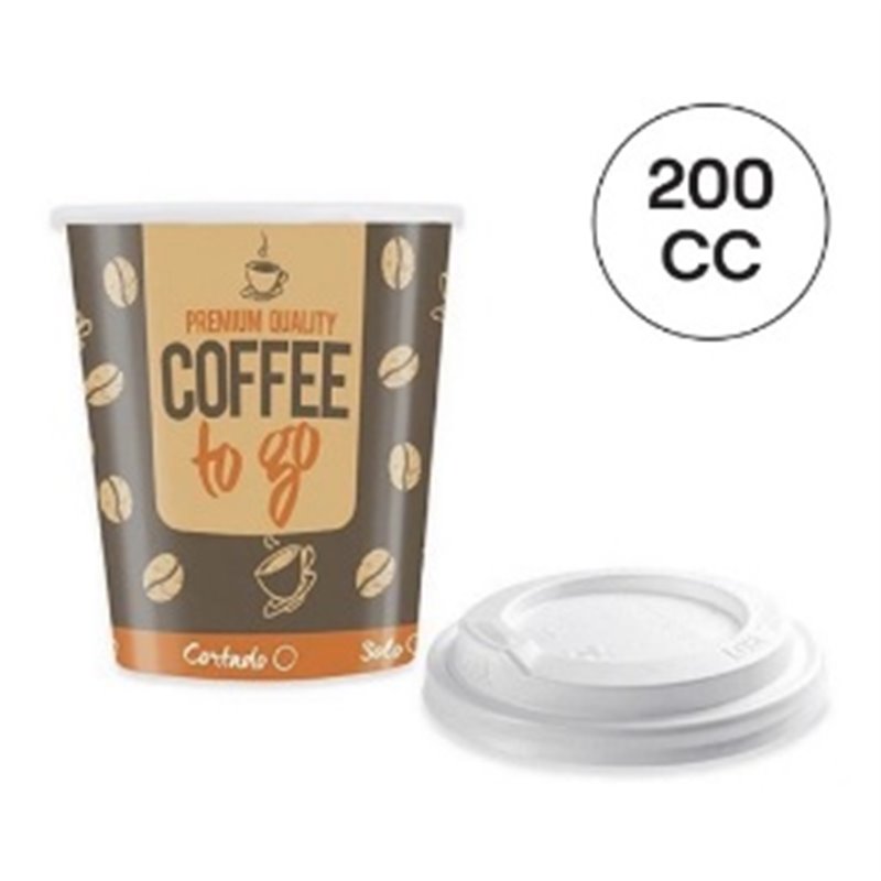 VASO CARTON TAPA DRINK COFFEE TO GO