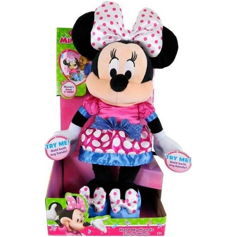 PELUCHE MINNIE JUNTEMOS MANITAS CANTA Y BRILLA