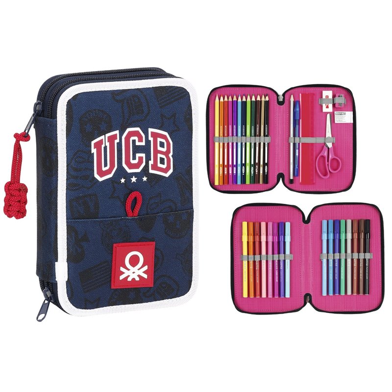 PLUMIER DOBLE BENETTON DISE�O CLASSIC 34 piezas