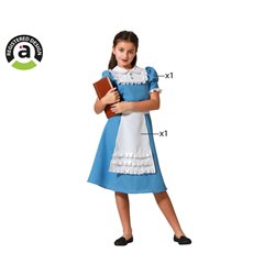 DISFRAZ PRINCESA AZUL VESTIDO NI�A CON DELANTAL