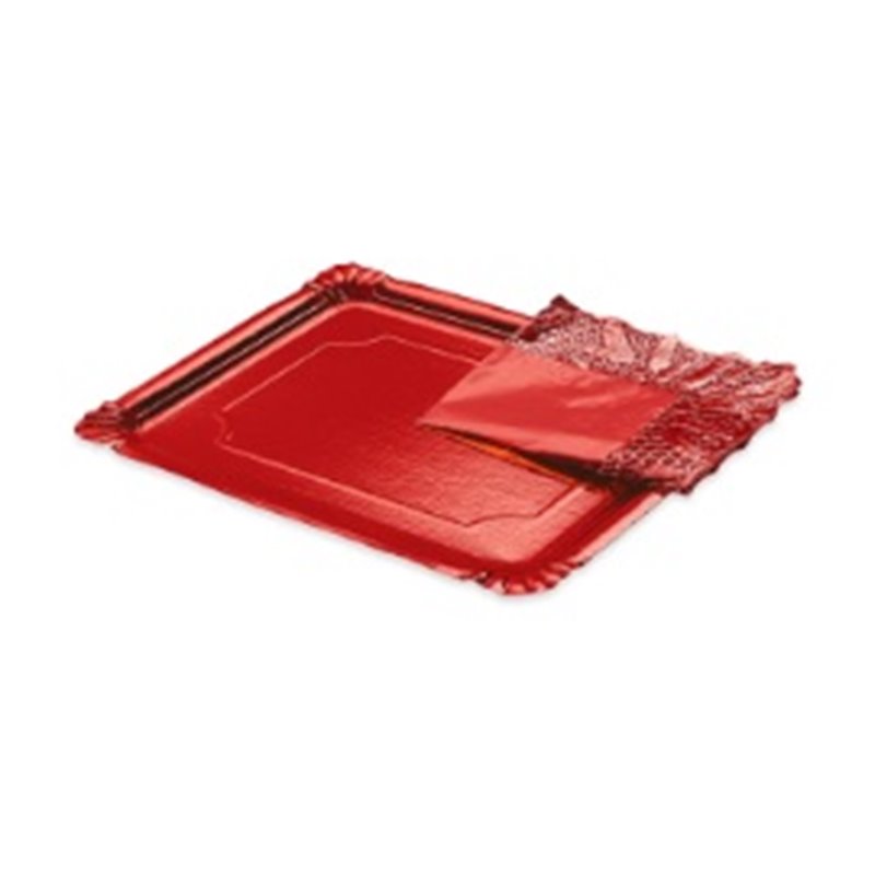 BANDEJA CARTON RECTANGULAR C/BLONDA