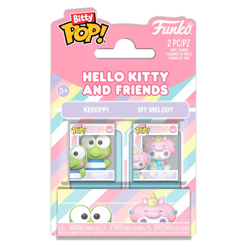 Blister 2 figuras Bitty POP Hello Kitty and Friends Keroppi & My Melody