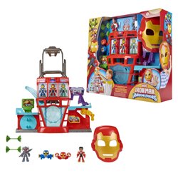 Playset Cuartel General Iron Man y Su Superequipo Marvel