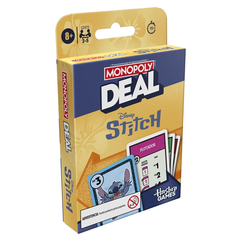 Juego Deal Monopoly Stitch Disney español