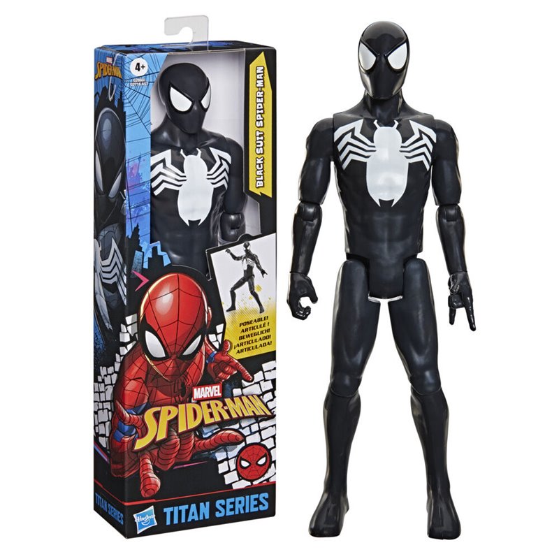 Figura Black Suit Spider-Man Titan Series Spider-Man Marvel 30cm