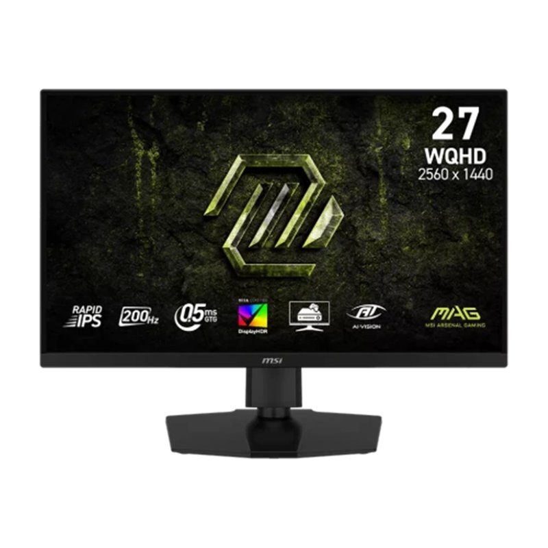 MSI MONITOR MAG 274QPF E20. 27" RAPID IPS PLANO. 2560X1440 200HZ. NEGRO