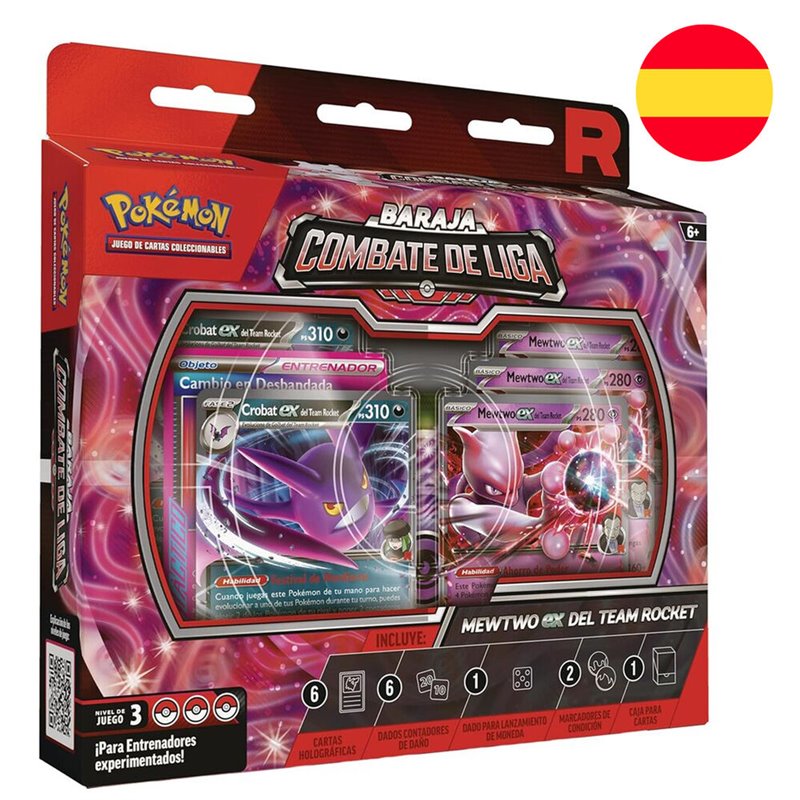 Baraja de Batalla juego de cartas coleccionables Mewtwo Ex Del Team Rocket Pokemon español
