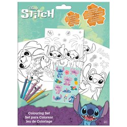 Set colorear pegatinas Stitch Disney