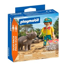 DUO PACK CUIDADOR CON RINOCERONTE