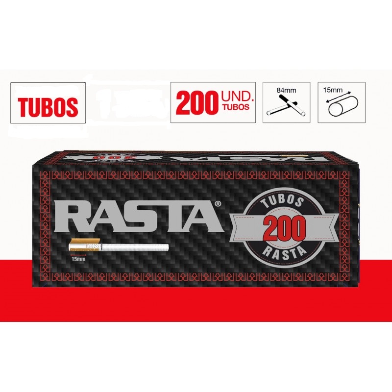 TUBOS CIGARILLO RASTA 200u 15MM