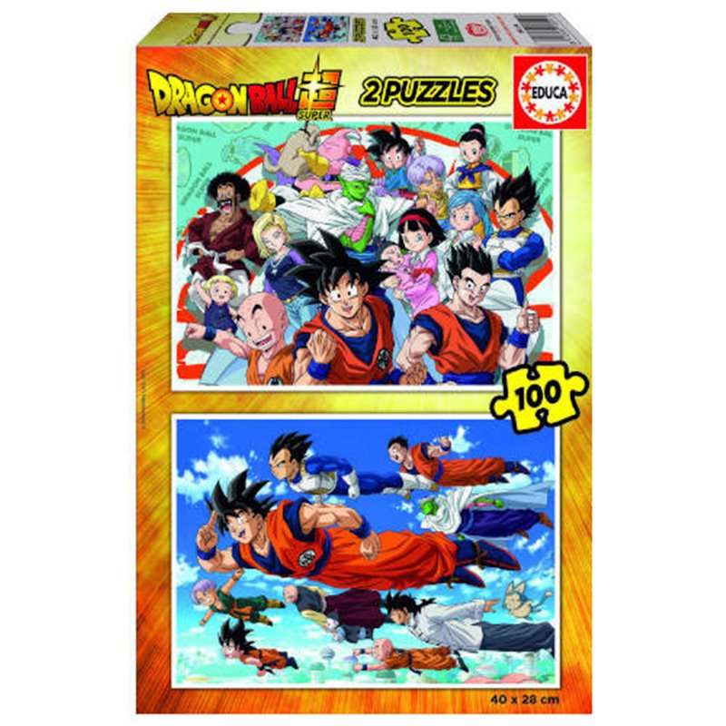 PUZZLE 2x100 DRAGON BALL DE 6-8 AÑOS EDUCA BORRAS 18214