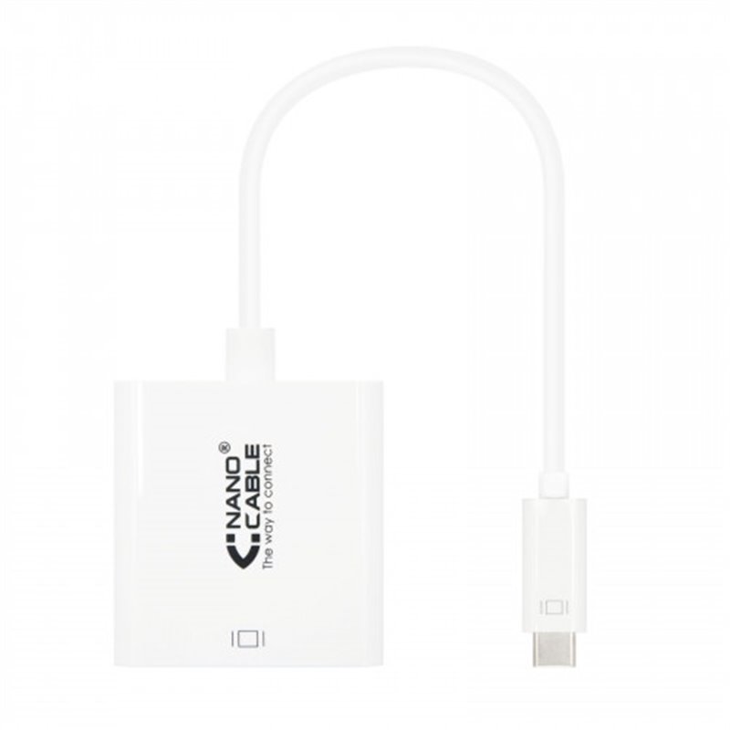 Nanocable CONVERSOR USB-C A DVI-D, 15 CM