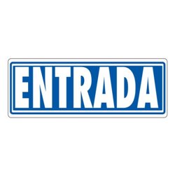 SEÑAL "ENTRADA (SIN INDICADOR)" 175X65 PVC GRIS ARCHIVO 2000 6177-10 GS