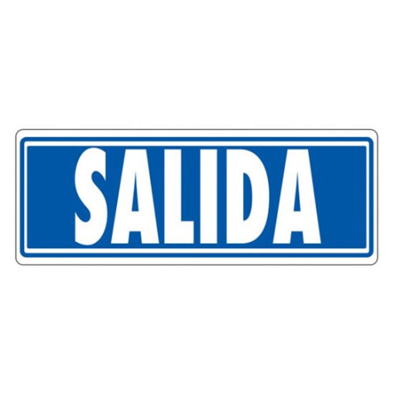 SEÑAL "SALIDA (SIN INDICADOR)" 175X65 PVC GRIS ARCHIVO 2000 6177-07 GS