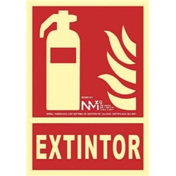 SEÑAL "EXTINTOR" 210X300 PVC ROJO ARCHIVO 2000 6171-01H RJ