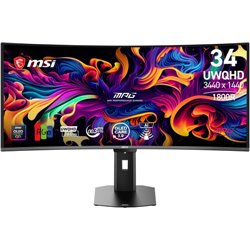 MSI MONITOR MPG 341CQR QD-OLED X36. 34" CURVE 1800R. 3440X1440 (UWQHD). 360HZ. NEGRO