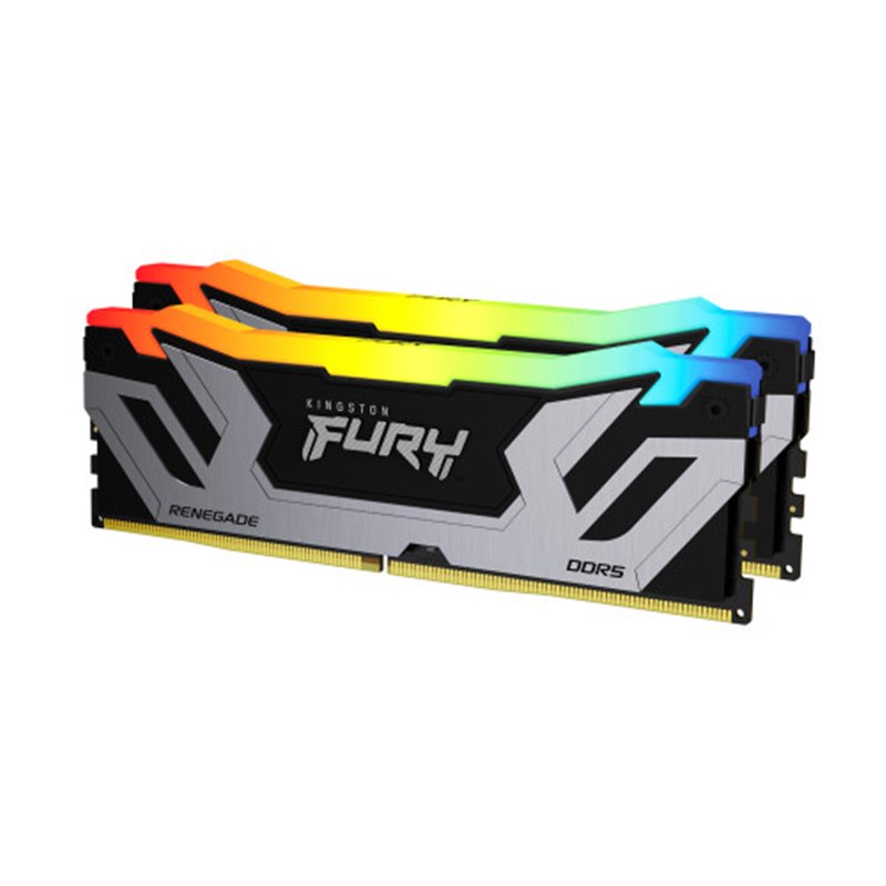 MEMORIA KINGSTON 48GB 8400MT/S DDR5 CL40 CUDIMM (KIT OF 2) FURY RENEGADE RGB SILVER XMP - KF584CU40RSAK2-48