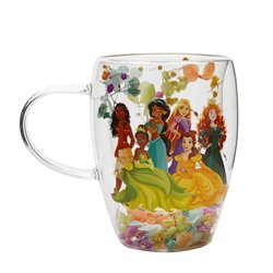 Taza cristal flores secas Princesas Disney