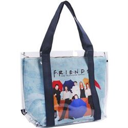 BOLSO ASAS TRANSPARENTE FRIENDS - AZUL