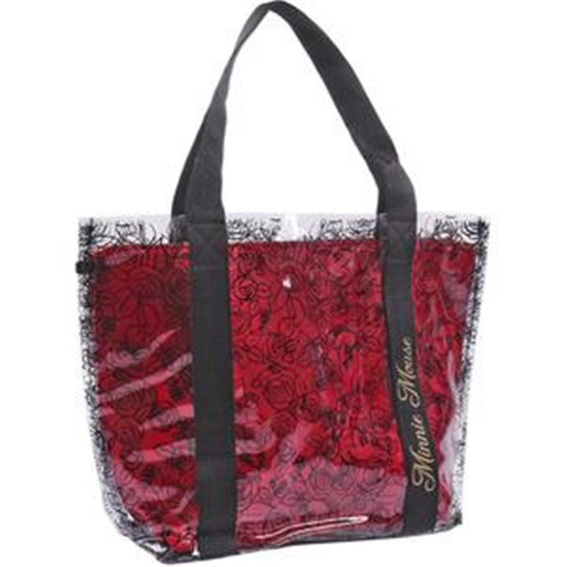 BOLSO ASAS TRANSPARENTE MINNIE - ROJO