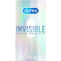 DUREX INVISIBLE SUPER FINO EXTRA SENSITIVO 12 UDS