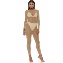 BODY DE MALLA MICRO NET MOCK NET - NUDE