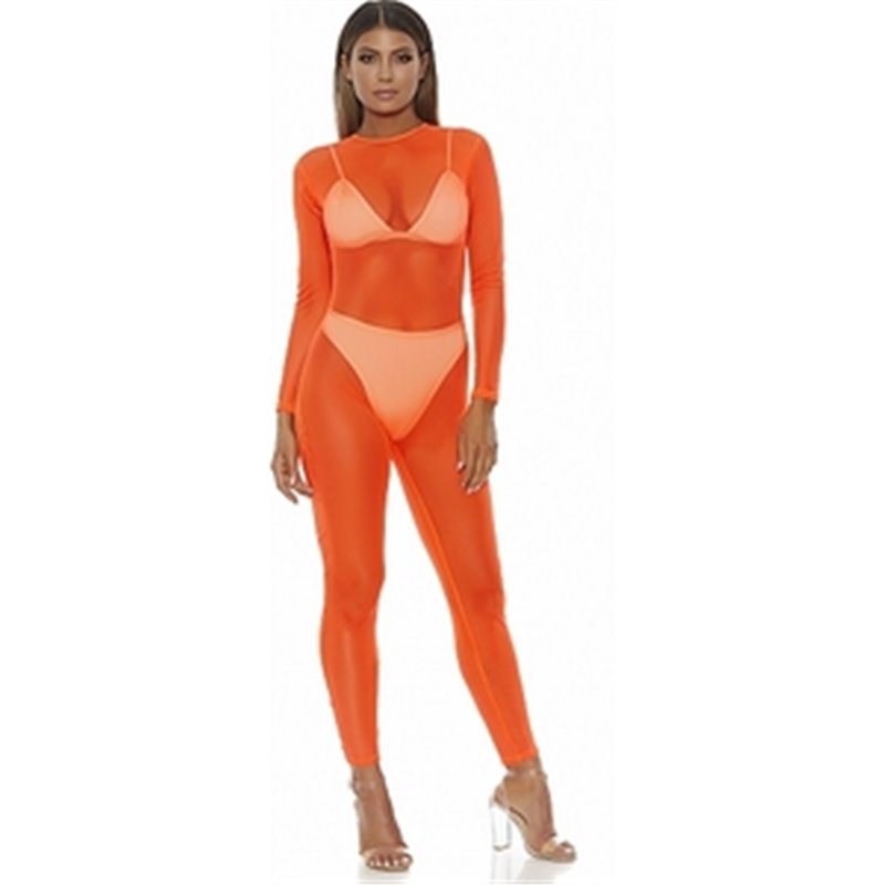 BODY DE MALLA MICRO NET MOCK NET - NARANJA